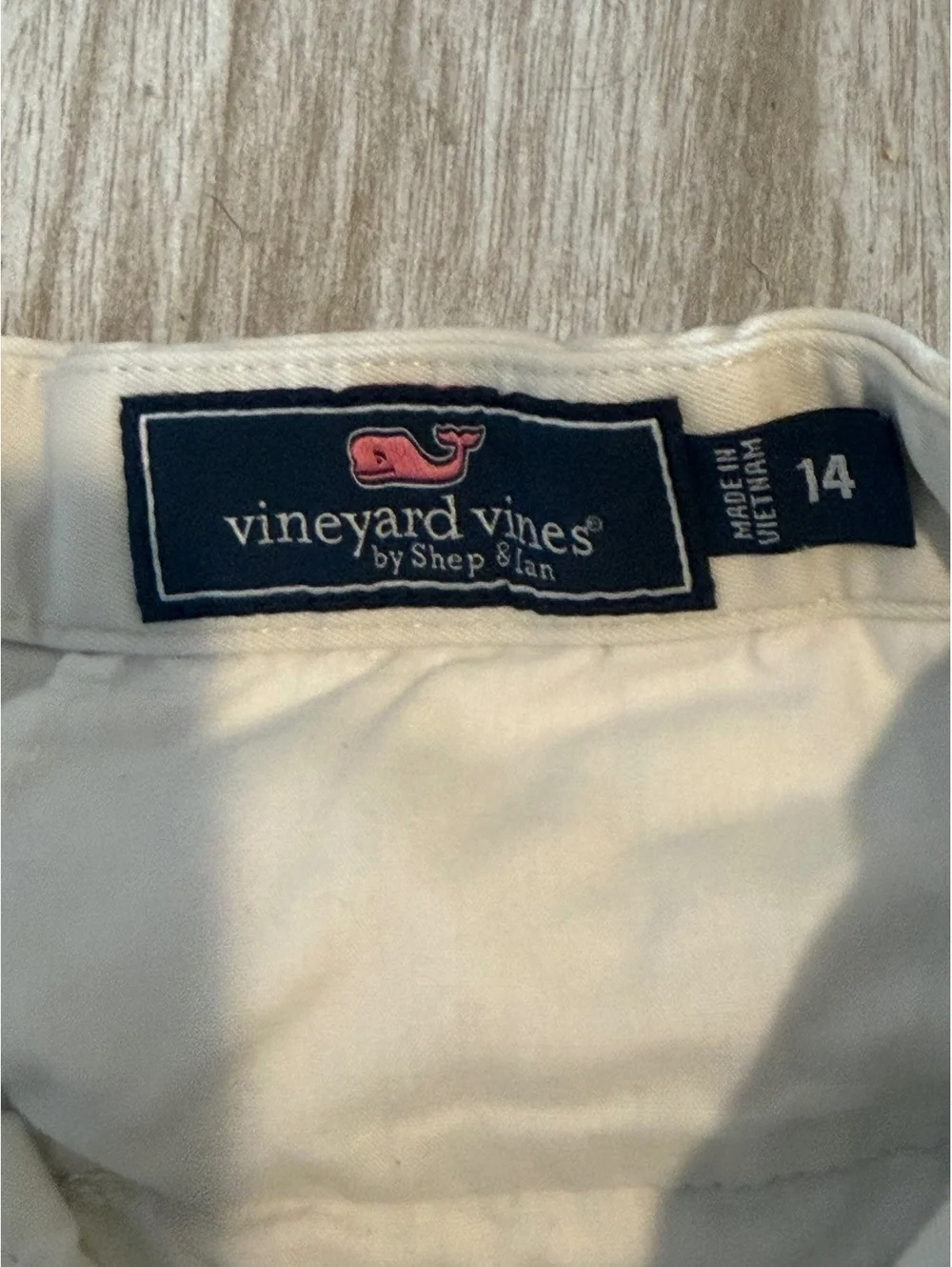 Boys Vineyard Vines White Bermuda Short